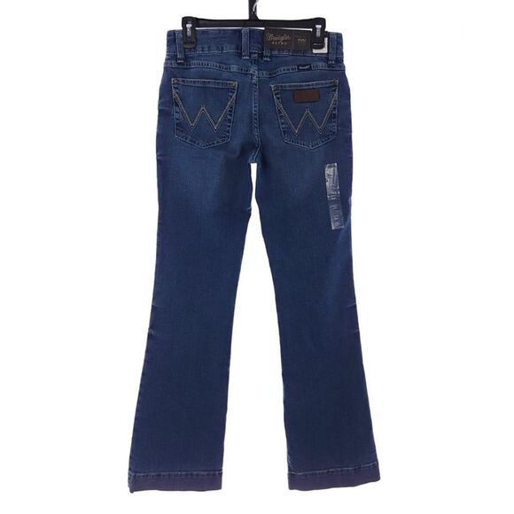Wrangler Retro Mid Rise Mae Women's Size 5X36 Blue Denim Jeans 112215025 - Picture 3 of 9